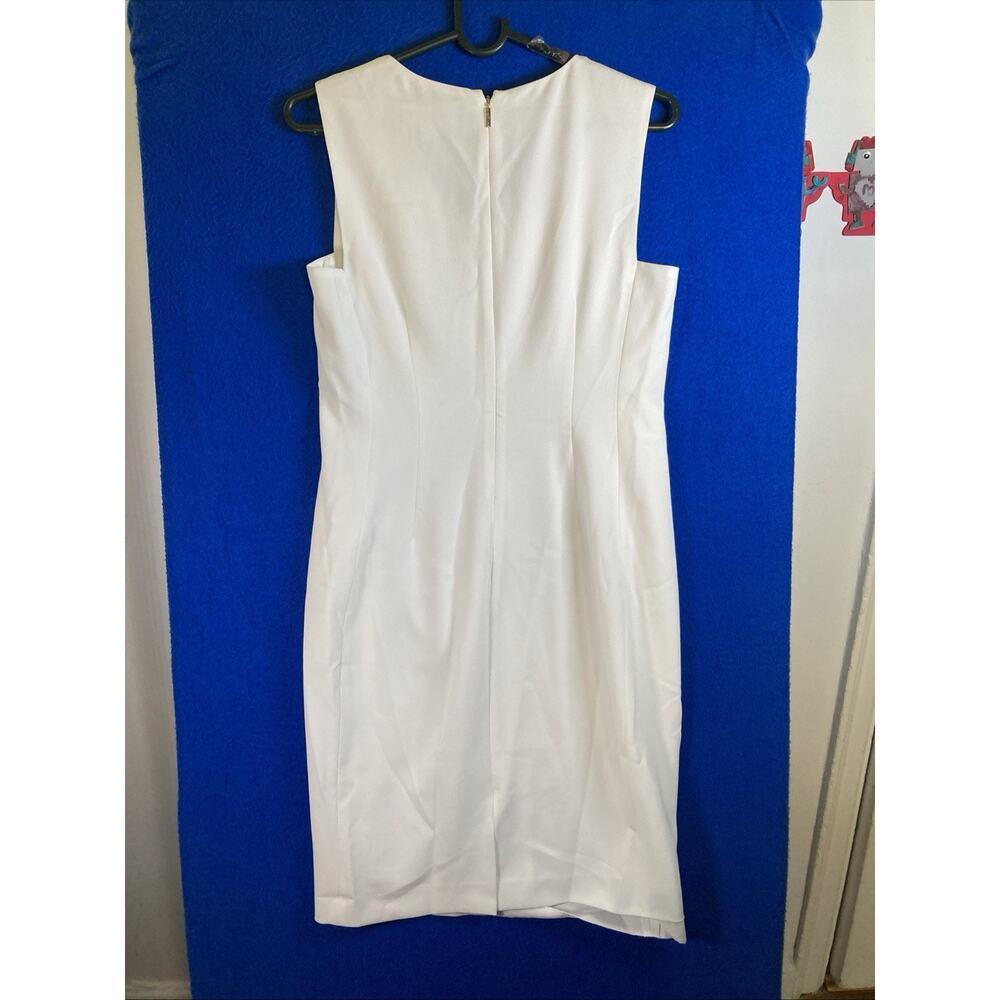 Karl Lagerfeld Paris White Sleeveless Sheath Dress NWT Size 4 - Picture 13 of 16